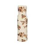 Magda Butrym Strapless floral print dress in cream