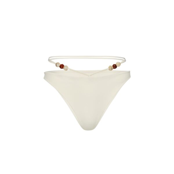 Magda Butrym Strappy swim briefs with beads cream