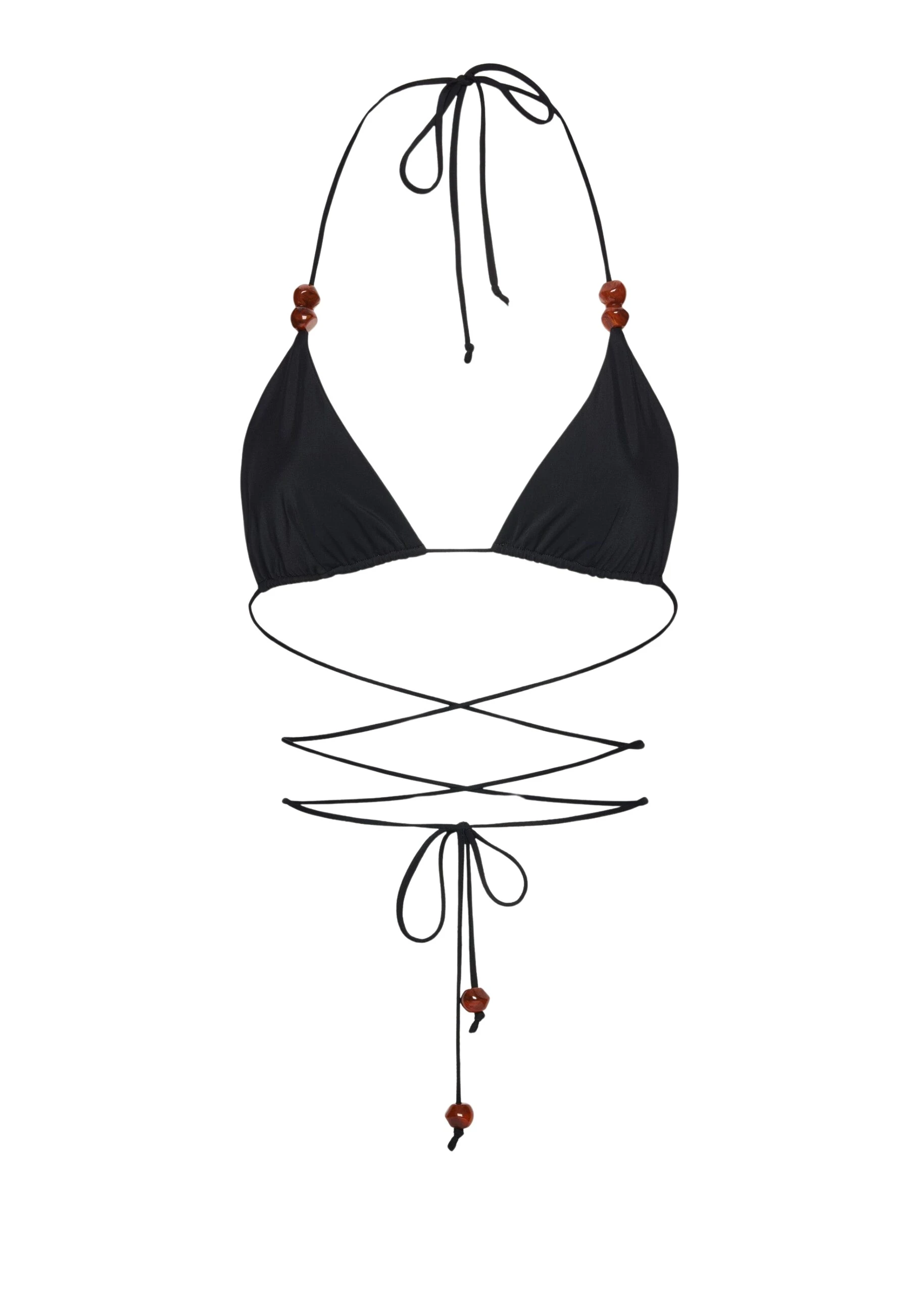 Magda-Butrym-Strappy-triangle-bikini-top-in-black-with-beads-scaled15998_nobg Magda Butrym Strappy triangle bikini top in black with beads