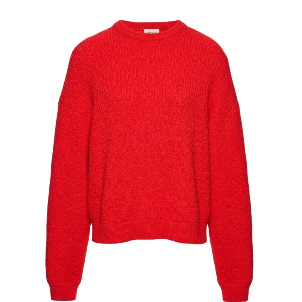 Magda Butrym Textured cotton sweater in red