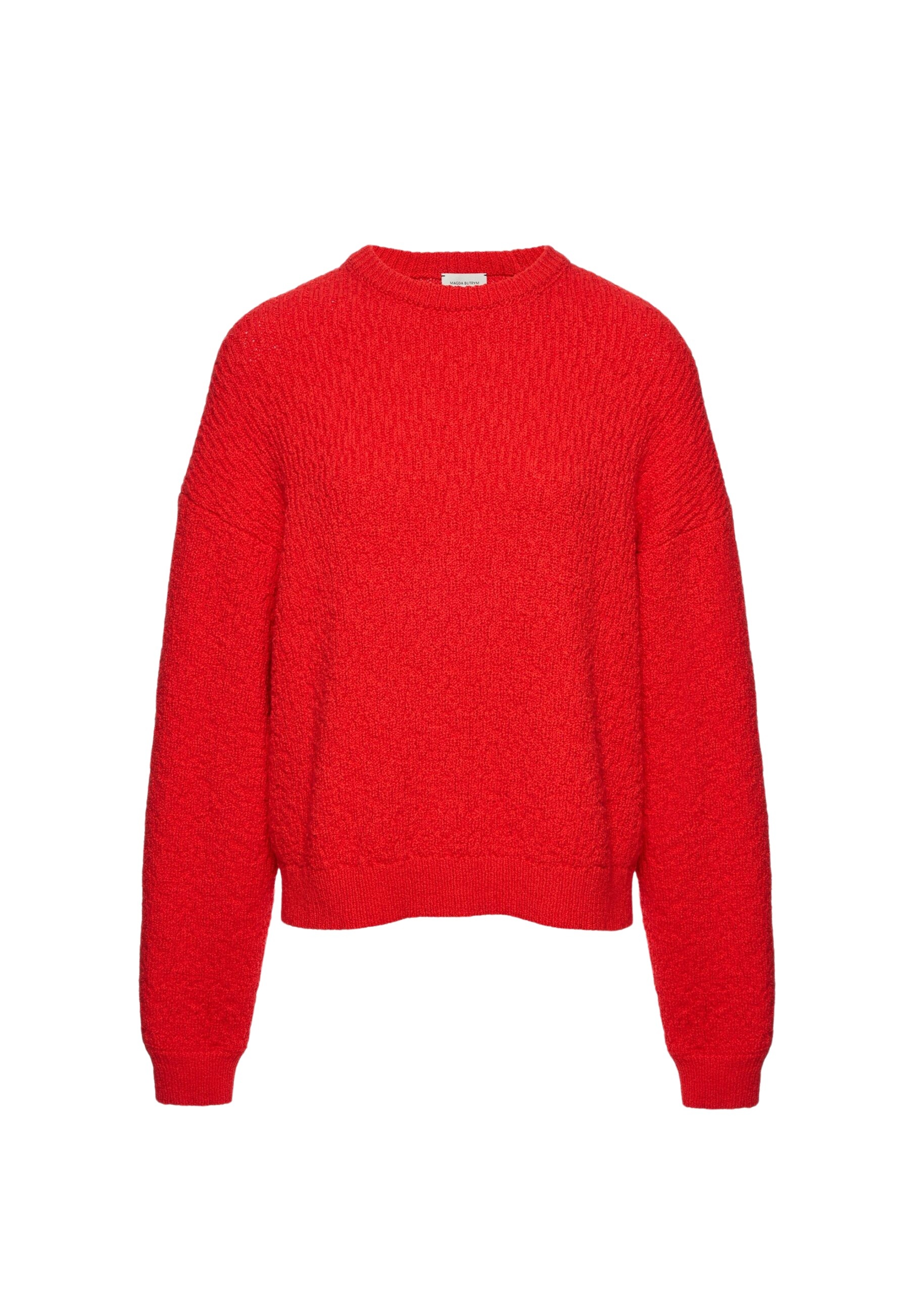 Magda Butrym Textured cotton sweater in red