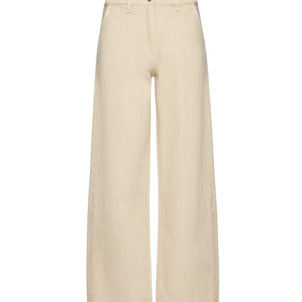 Magda Butrym Wide-leg denim trousers in beige