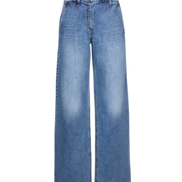 Magda Butrym Wide-leg denim trousers in dark blue