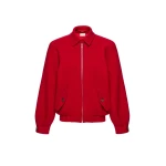 Magda Butrym Wool zip-front bomber jacket in red
