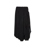 Magda Butrym Wrap-detail midi skirt with tie fastening in black