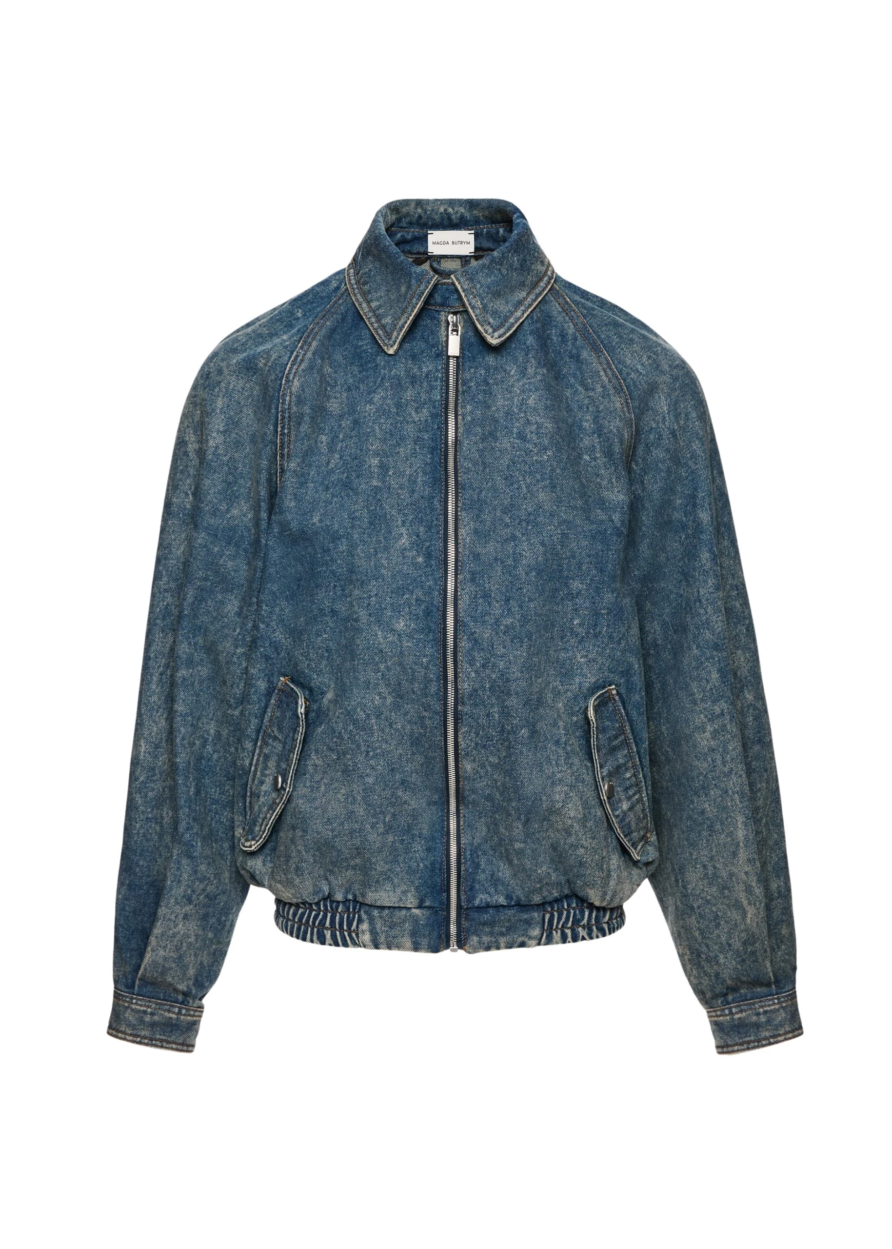 Magda Butrym Zip-up denim jacket in vintage blue