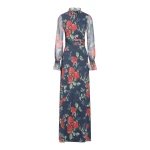 Markarian Adelaide Red Bloom Chiffon Gown