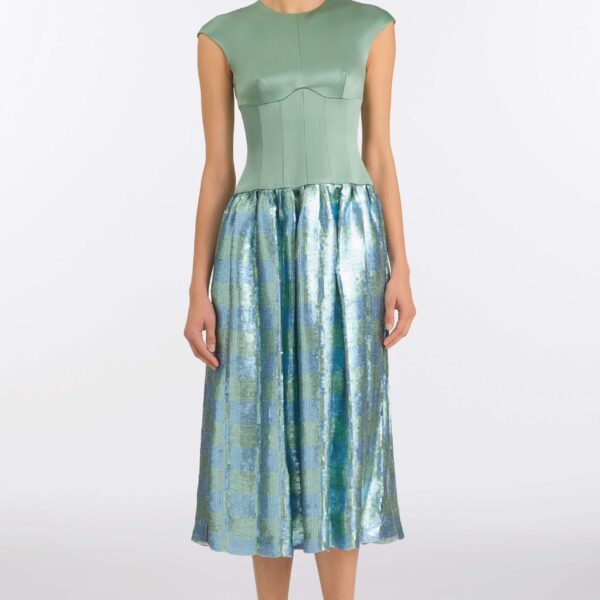 Markarian Gingham Sequin Dress