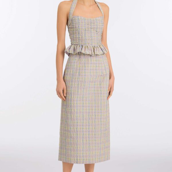 Markarian Pastel Plaid Skirt