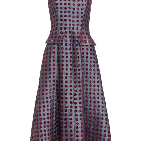 Markarian Birdie Teal Tapestry Midi Dress