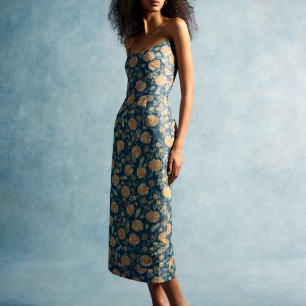 Markarian Dusk Marigold Ikat Dress