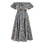 Markarian Freesia Dusk Marigold Ikat Midi Dress - Dresses - New York Luxury Occasion Wear at Coveti Markarian Freesia Dusk Marigold Ikat Midi Dress