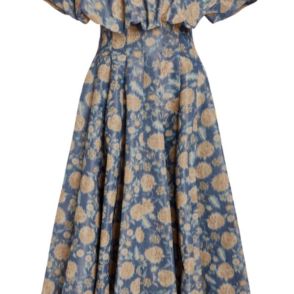 Freesia Dusk Marigold Ikat Midi Dress