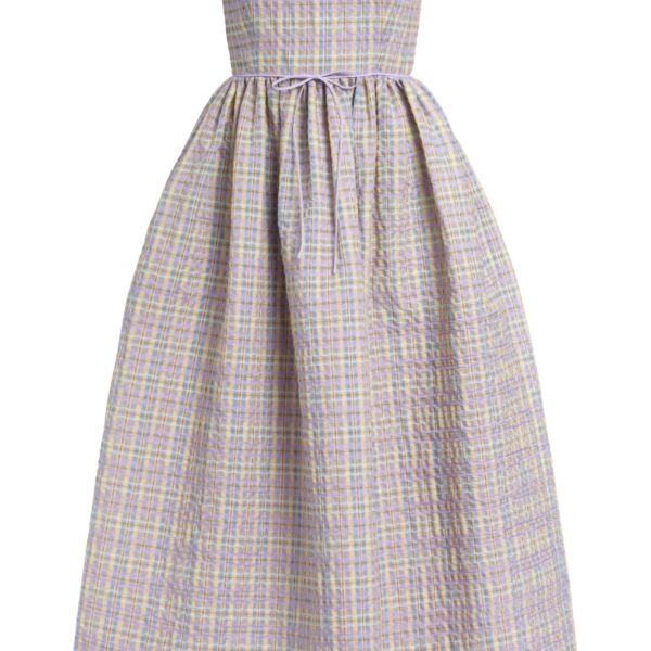 Ginger Pastel Plaid Midi Dress