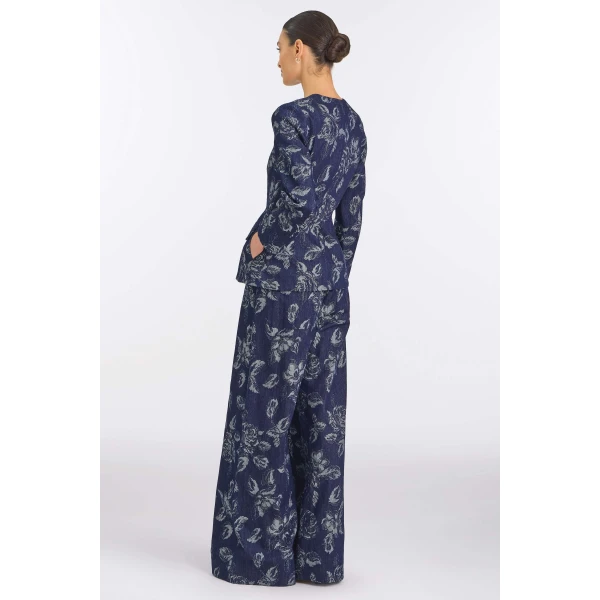 Markarian Ila Floral Denim Trousers, view 4