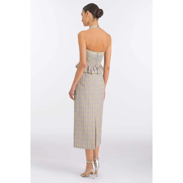 Markarian Kit Pastel Plaid Halter Top, view 4