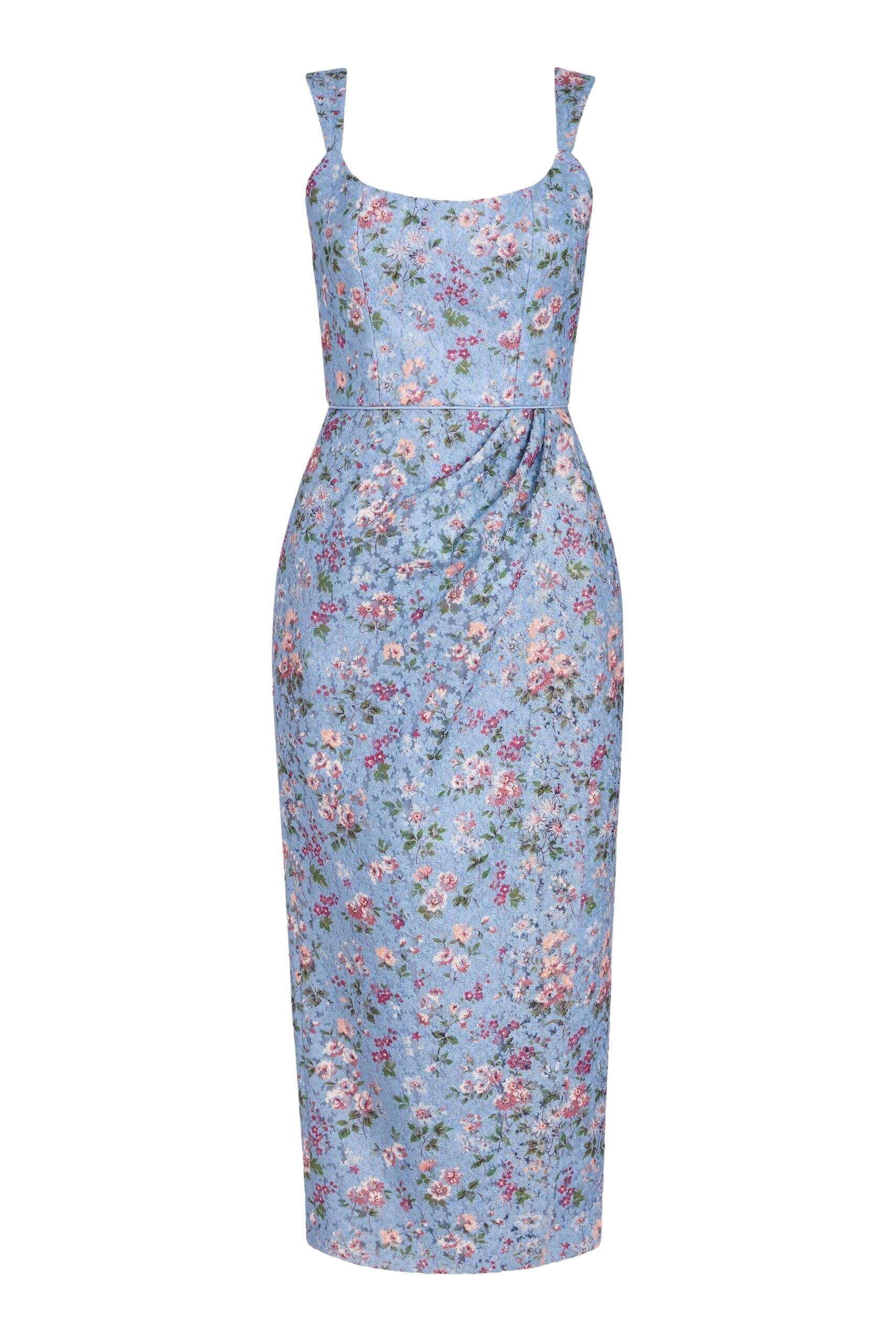 Markarian Marla Lace Wrap Skirt Midi Dress