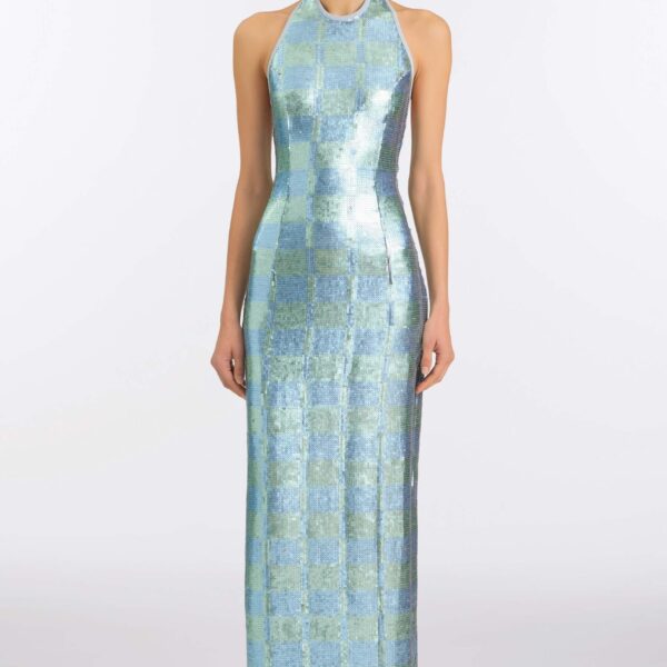 Markarian Gingham Sequin Dress