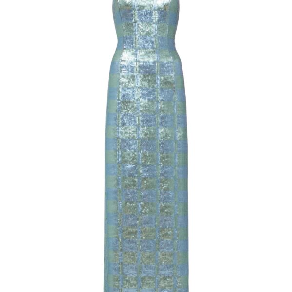 Markarian Nerine Gingham Sequin Gown