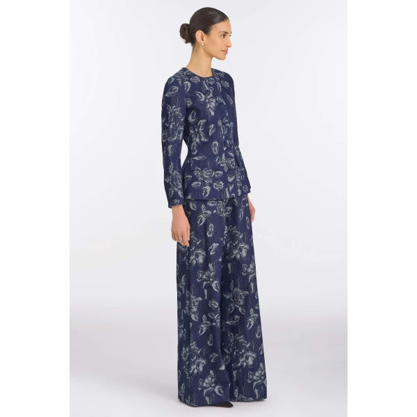 Markarian Savane Floral Denim Jacket Top, view 3