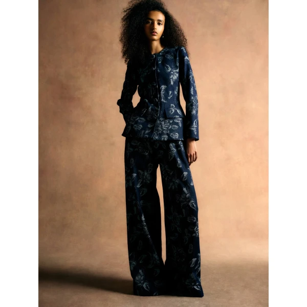 Markarian Savane Floral Denim Jacket Top, view 5
