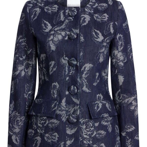 Markarian Savane Floral Denim Jacket Top