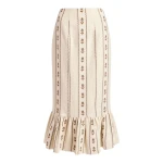 Markarian Suri Ivory Linen Skirt