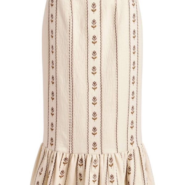 Markarian Suri Ivory Linen Skirt