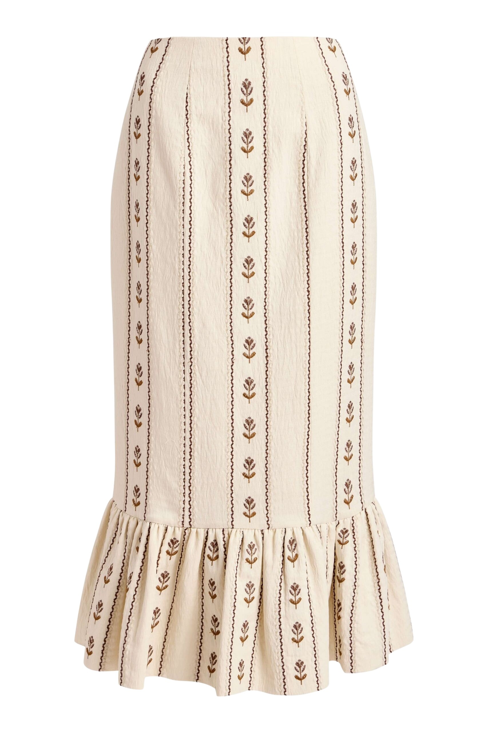 Markarian Suri Ivory Linen Skirt