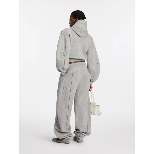 Attico melange grey trousers