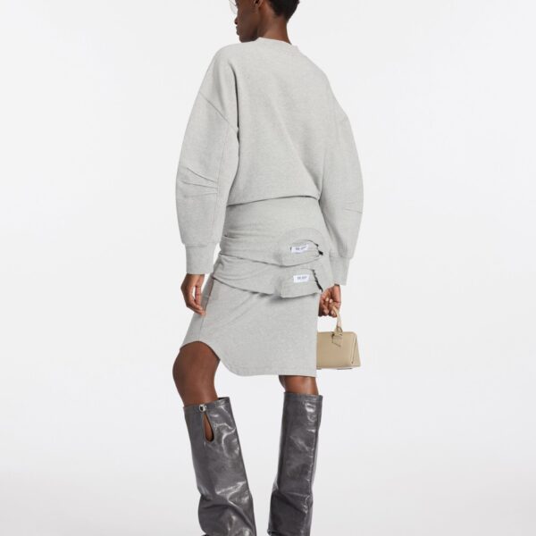 Attico melange grey skirt