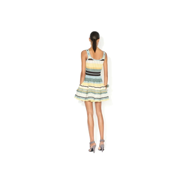 Alaia Multicolor Crinoline Dress, view 3