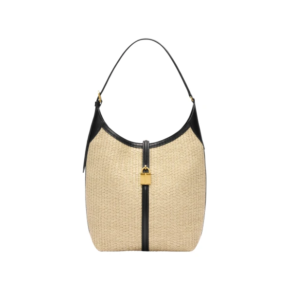 The Siena Bucket in Natural & Black Bucket Bag