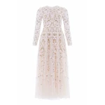 Needle & Thread Camellia Ditsy Ankle Gown in Cream/Multi - Dresses - British Luxury Evening Wear at Coveti Needle & Thread Camellia Ditsy Ankle Gown in Cream/Multi - Dresses - British Luxury Evening Wear at Coveti