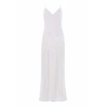 Needle & Thread Cherry Blossom Satin Cami Gown in Cream - Dresses - British Luxury Evening Wear at Coveti