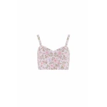 Needle & Thread Eden Rose Top in Swan White/Multi - Tops - British Luxury Evening Wear at Coveti