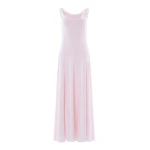 Needle & Thread Evangeline Satin Cowl Neck Gown in Shell - Dresses - British Luxury Evening Wear at Coveti