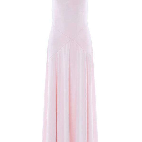 Needle & Thread Evangeline Satin Cowl Neck Gown in Shell - Dresses - British Luxury Evening Wear at Coveti