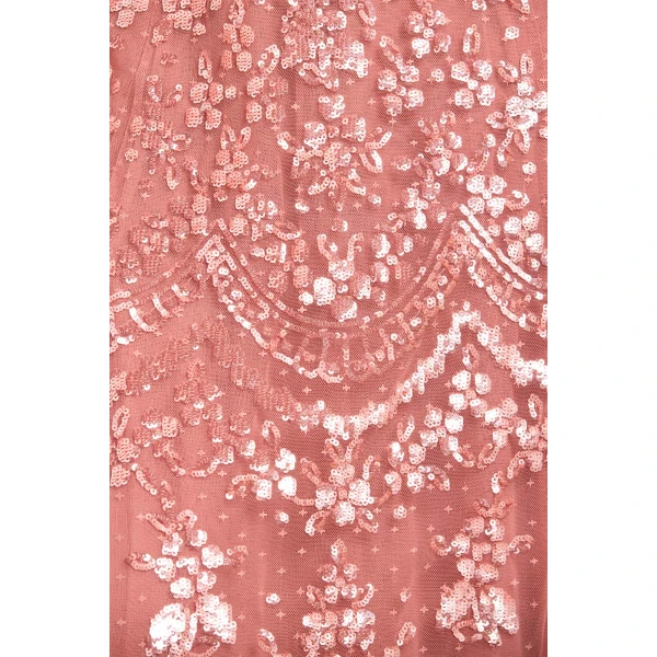 Needle & Thread Freya Cape Ankle Gown in Misty Rose - Dresses - British Luxury Evening Wear at Coveti