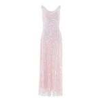 Needle & Thread Freya Georgette Gown in Shell - Dresses - British Luxury Evening Wear at Coveti