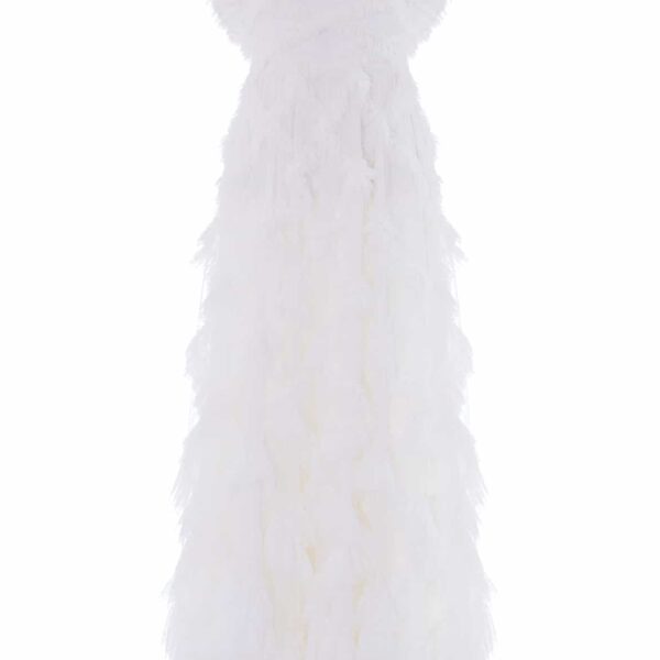Needle & Thread Genevieve Ruffle Gown in Swan White - Dresses - British Luxury Evening Wear at Coveti