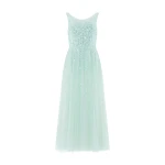 Needle & Thread Moonlight Sequin Cowl Neck Ankle Gown in Soft Mint - Dresses - British Luxury Evening Wear at Coveti