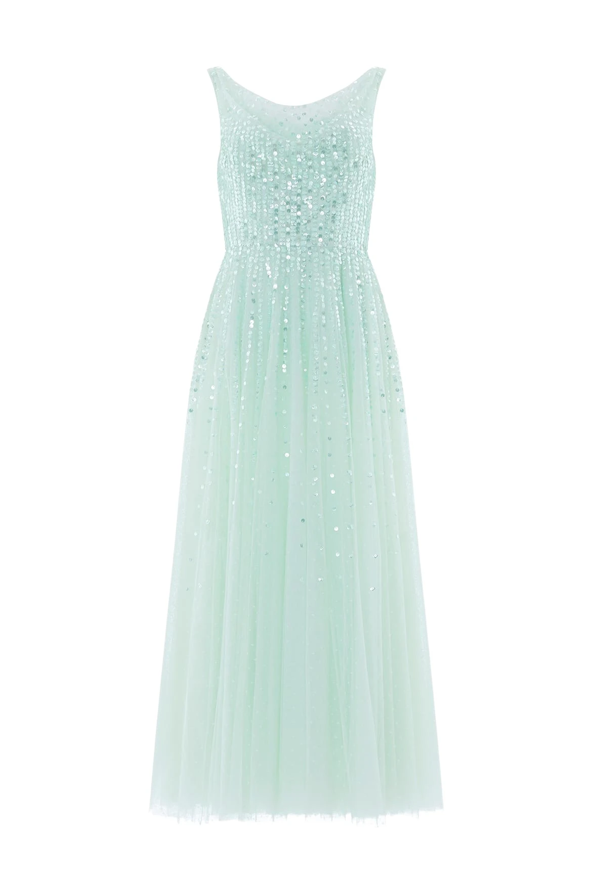 Needle-Thread-Moonlight-Sequin-Cowl-Neck-Ankle-Gown-in-Soft-Mint-Coveti39997_nobg Needle & Thread Moonlight Sequin Cowl Neck Ankle Gown in Soft Mint - Dresses - British Luxury Evening Wear at Coveti