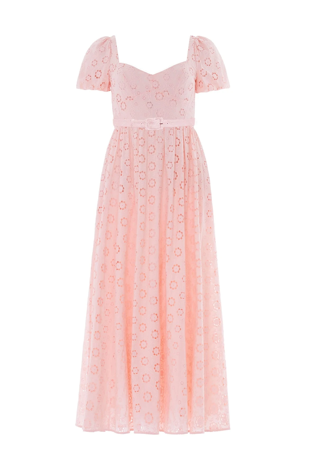 Needle & Thread Romilly Cotton Broderie Ankle Gown in Pale Pink/White - Dresses - British Luxury Evening Wear at Coveti Needle & Thread Romilly Cotton Broderie Ankle Gown in Pale Pink/White - Dresses - British Luxury Evening Wear at Coveti