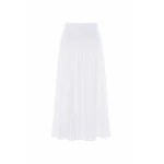 Needle & Thread Romilly Cotton Broderie Ankle Skirt in Optic White - Skirts - British Luxury Evening Wear at Coveti
