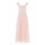 Needle & Thread Sunrise Sequin Sweetheart Ankle Gown in Opal - Dresses - British Luxury Evening Wear at Coveti