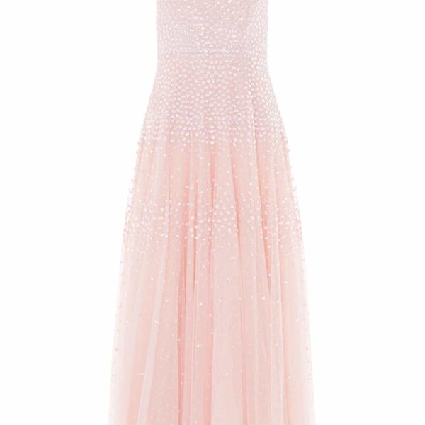 Needle & Thread Sunrise Sequin Sweetheart Ankle Gown in Opal - Dresses - British Luxury Evening Wear at Coveti