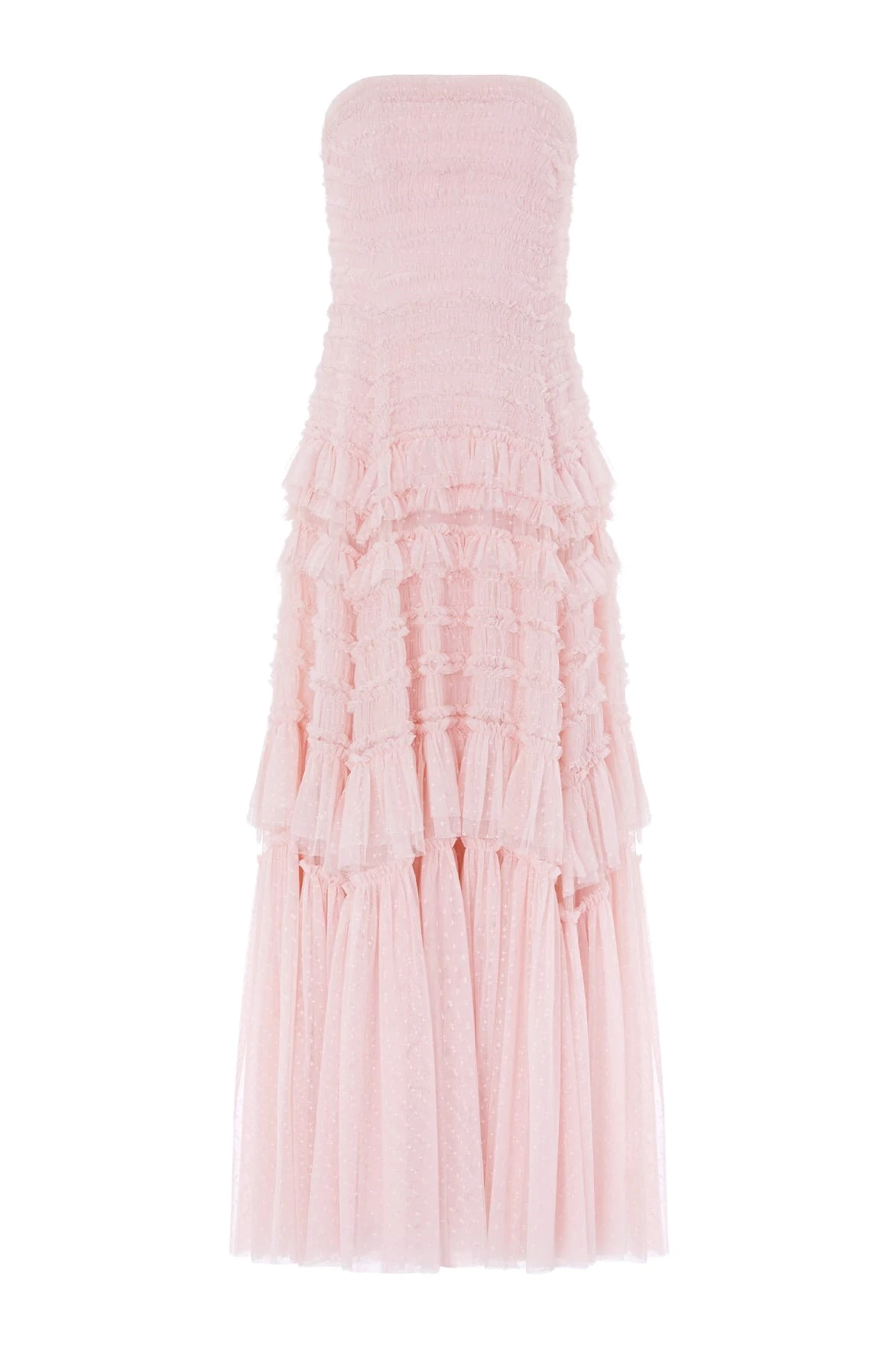 Needle-Thread-Valentine-Ruffle-Strapless-Gown-in-Pink-Coveti54677_nobg Needle & Thread Valentine Ruffle Strapless Gown in Pink - Dresses - British Luxury Evening Wear at Coveti