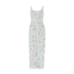 Needle & Thread Wisteria Shimmer Georgette Ankle Gown in Soft Mint/Pink - Dresses - British Luxury Evening Wear at Coveti
