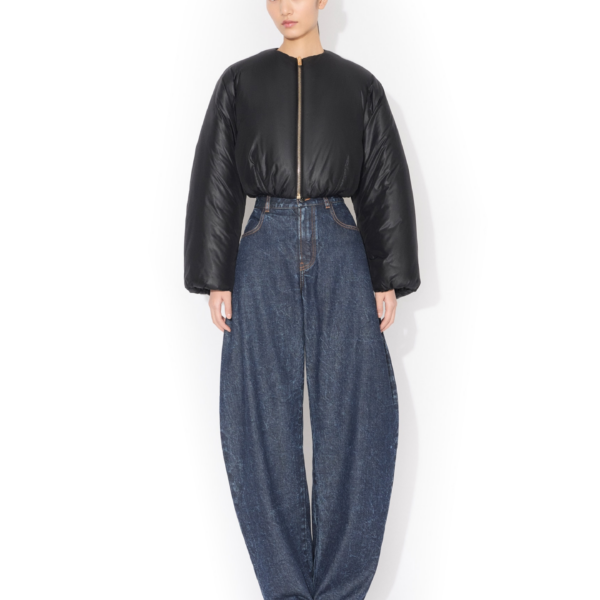 Alaïa Nylon Pleated Bomber - ALAÏA Jackets - Laser Cut Luxury - Shop at Coveti
